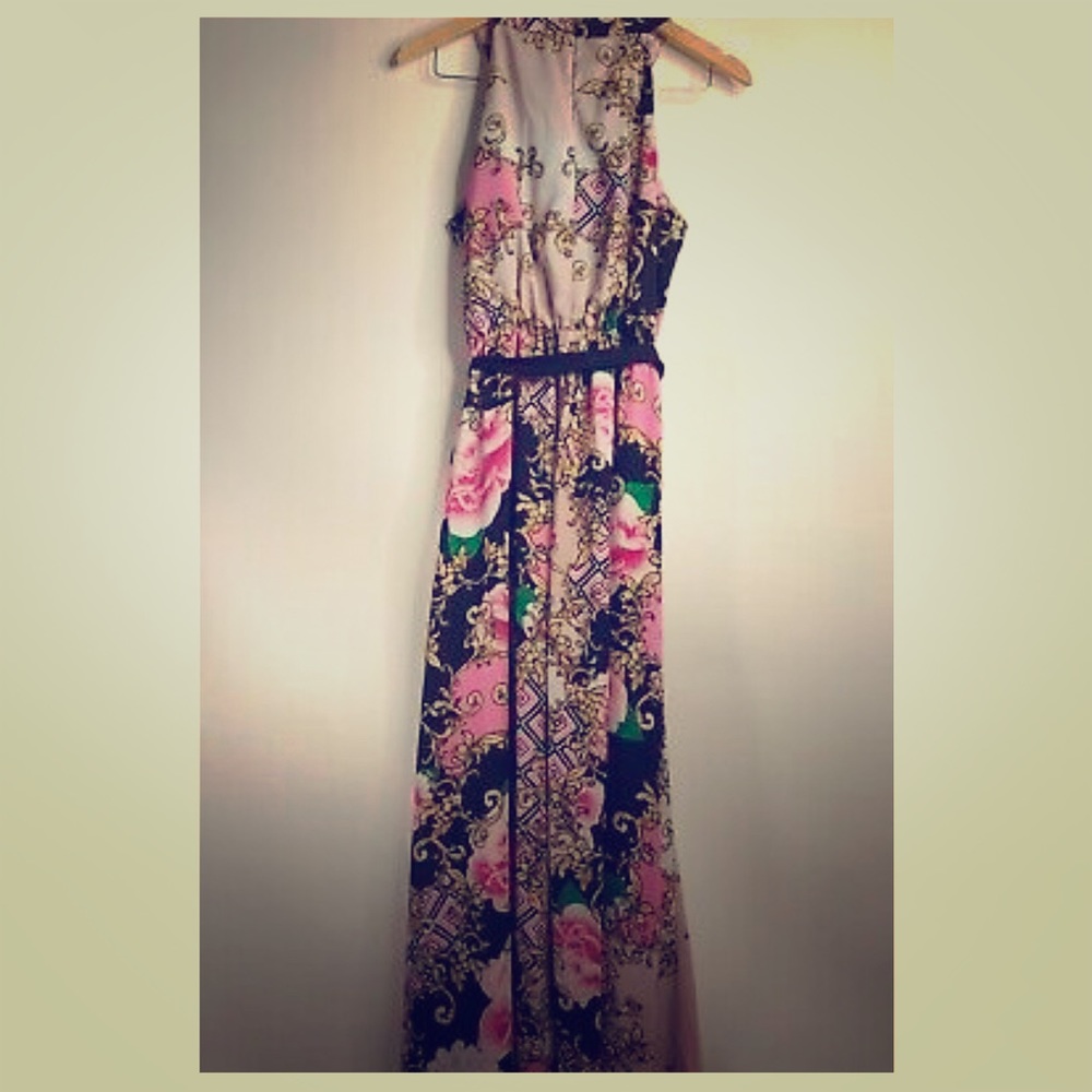 NYC floral maxi dress
